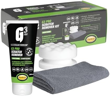 Car Paint Scratch Remover Kit, Scratch & Swirl Removal, Remove Scuffs & Marks, Restore Clear Coat Shine, Easy Buffing Repair, Pad & Microfiber Cloth Included, for Cars, Boats, Bikes, RVs
