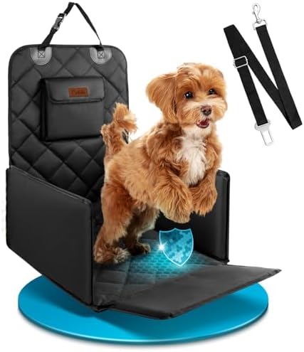 Dog Car Seats for Small Dogs,Detachable Foldable Dog Booster Car Seat Under 28lbs, Pet Cat Car Seat Travel Bed with Adjustable Straps and Storage Pockets (Black)