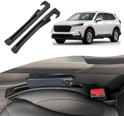 Honda CRV CR-V Seat Gap Filler, Car Seat Gap Filler Organizer Stop Things from Dropping Customized Interior Accessories for Honda, Black Pack of 2