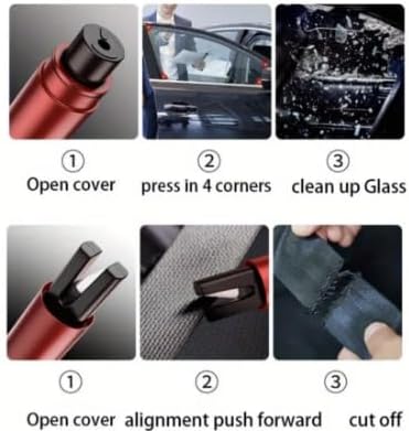 Black Car Window Breaker, Vehicle Mounted Safety Hammer