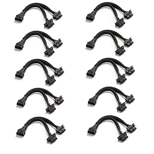 bbfly-B6 OBD2 Splitter OBDII Extension Cable Adapter (1FT/30CM) (1Pack)