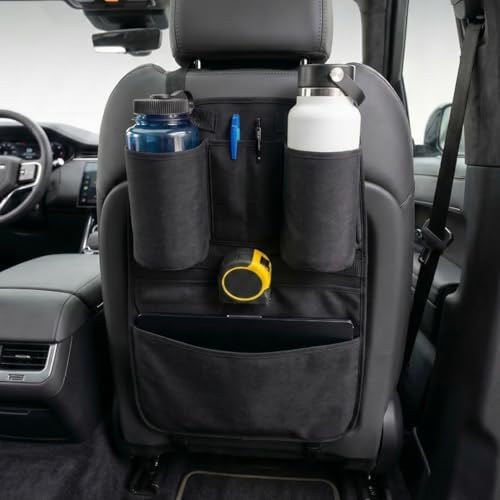 Swigzy Premium Seat Back Organizer Water Bottle Holder & Kick Mat Protector