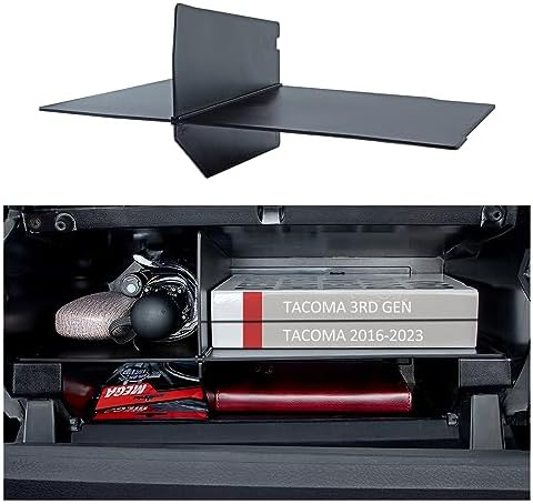 JKCOVER Compatible with Toyota Tacoma Glove Box Dividers Organizer 2016 2017 2018 2019 2020 2021 2022 2023 Accessories,Insert Box ABS Secondary Storage
