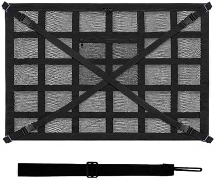 ZTJ Car Roof Ceiling Cargo Net, SUV Van Storage Organizer for Van Life