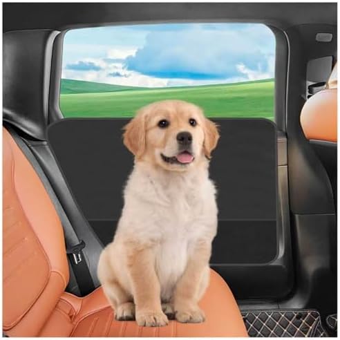 2PCS Car Door Protector for Dogs with Net Storage Pockets,Anti Scratch Dog Car Door Protector Installation on Window,Universal Interior Accessories Door Covers for Dogs