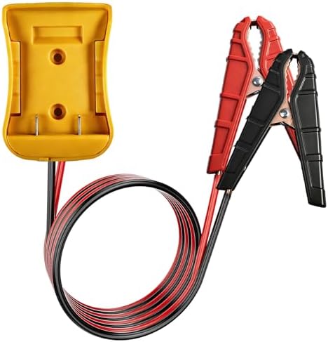 Jumper Cables for Car with Adapter for De.Walt 20V Battery, 2FT 8AWG