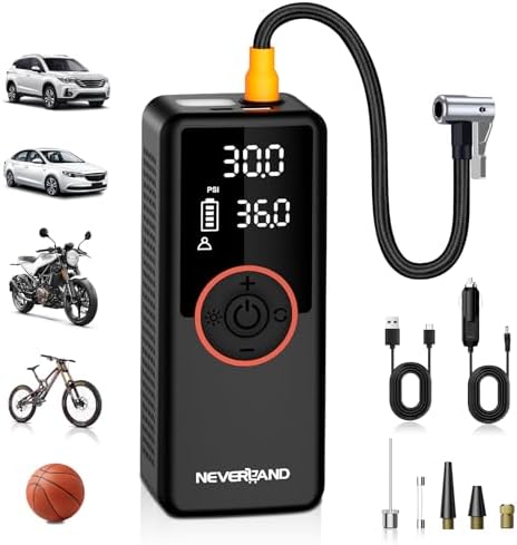 NEVERLAND Portable SUV Tire Inflator, 180PSI, 30000mAh