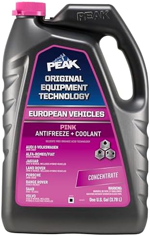 PEAK OET Extended Life Pink Concentrate Antifreeze/Coolant for European Vehicles, 1 Gal.