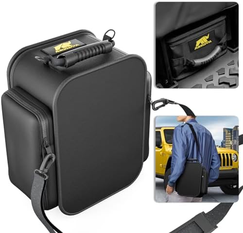 MIKKUPPA Under Seat Storage - Compatible with 2007-2024 Jeep Wrangler JK JL JLU Sports Rubicon Gladiator JT - Portable Rear Under Seat Storage Organizer Tool Kit