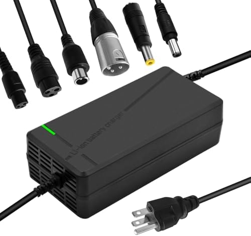 58.8V 5A Charger with 6-in-1 Plug for 52V Lithium Battery Such as Car Truck Lawn Mower Boat Marine Batteries (58.8V5A-(6-in-1 Plug))