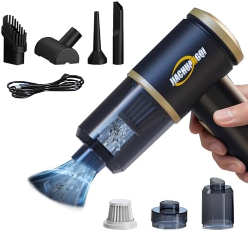 CordlessVacuum Cleaner, Mini Handheld Vacuum, Rechargeable Portable Car Vacuum Cleaner, 3 in 1 Electric Air Duster,5000Pa Small Vacuum Cleaner with Type C for Home, Office and Car Cleaning