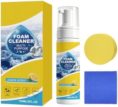 Multi-Purpose Foam Cleaner for Car Interior and Upholstery, 150ml | Leather & Fabric Seat & Dashboard Cleaner, Vinyl & Surface Foam Spray. Deep Cleaning Kit with Plant-Derived Formula