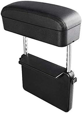 SKTU Auto Car Armrest Extender Support Elbow & Forearm Arm Wrist Rest Support Adjustable Height Comfort Pad Universal Fit for Most Car Models Center Console (Black with Organizer)