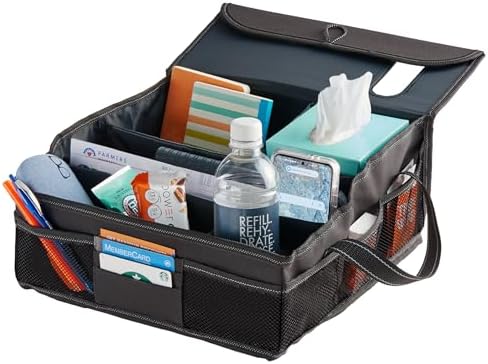 High Road SeatStash Car Front Seat Organizer for Driver and Office Storage with Tissue Holder and Divided Multipurpose Compartments