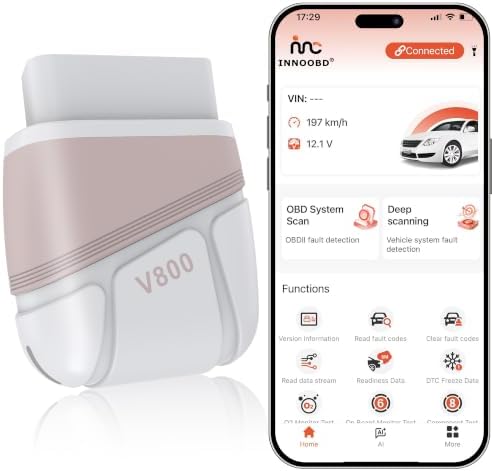 OBD2 Scanner Reader for iOS & Android, Blue Driver OBD2 Scanner with AI Analysis, Fast 4-System Scan, No Subscription, ENG/AT/ABS/SRS Full System Code Reader, for Emissions & Repairs