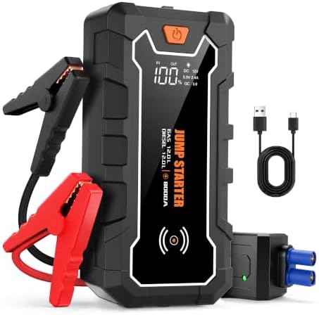 CROS 12V 3500A Portable Jump Starter with Wireless Charger