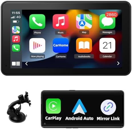 litillbuly CarPlay Screen for Car, 7'' Wireless CarPlay & Android Auto