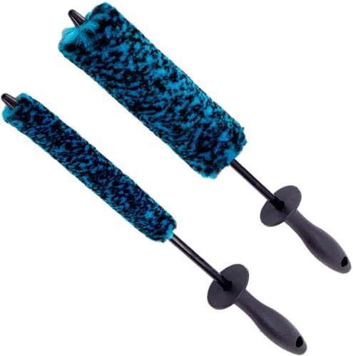 VIKING Wheel Barrel Brush for Deep Wheel Cleaning, Slim and Regular, 2 Pack