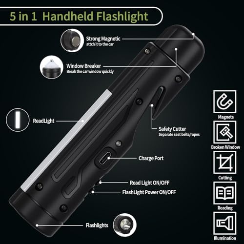 Window Breaker Seatbelt Cutter Car Escape Tool Glass Breaker Car Flashlight