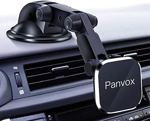 Magnetic Phone Car Mount, Universal Dashboard Windshield Car Phone Mount Holder with Upgraded 3.2" Suction Cup,8 Strong Magnets Compatible with iPhone 11 Pro X XS Max XR Galaxy Note10 S10 (B)