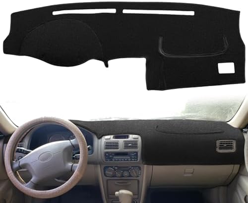Yiz Dash Cover Mat Custom Fit for Toyota Corolla 1998-2002 (Black) J255