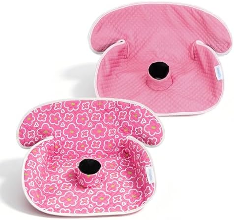 2 Pack Waterproof Baby Piddle Pads Carseat Potty Training Car Seat Protector, Waterproof Infant Car Seat Liner Cover to Prevent Pee, Leakproof and Washable (Red Flower)