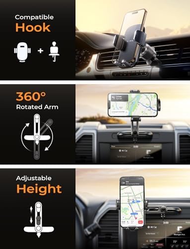 LISEN CD Phone Holder for Car Phone Holder Mount