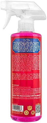 Chemical Guys Fresh Cherry Blast Air Freshener & Odor Eliminator, 16 fl oz | For cars, trucks, SUVs, home, and office, brewed with real cherry extract for authentic just-picked scent