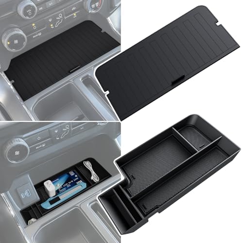 Center Console Compartment Cover Organizer for 2021-2026 Ford F150, 2PCS