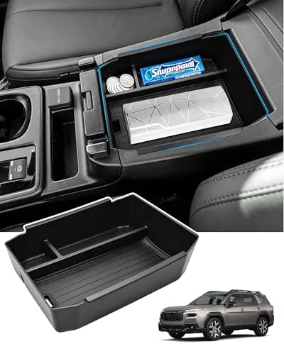 Center Console Organizer Tray for 2026 Subaru Outback Wilderness/Premium/Limited/Touring/XT, Custom Fit Armrest Storage Insert with Non-Slip Mats
