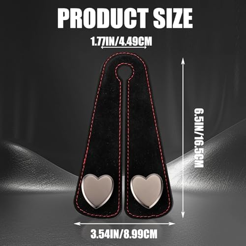 2PCS Car Seat Headrest Hook, Car Purse Holder, Suede Heart-Shaped Double Hooks Headrest Organizer, Heavy-Duty Multi-Functional Automotive Back Seat Phone Holder Universal for Most Vehicles