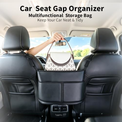 car purse holder between seats for front seat handbag storage barrier