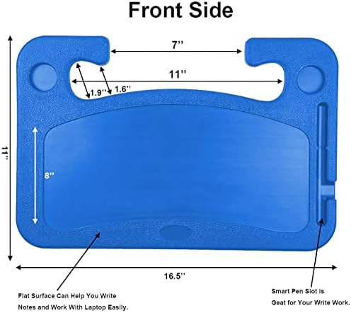 Steering Wheel Tray,Car Desk for Writing,Laptop,Tablet,iPad or Notebook with Pen Slot,Food Eating Table Trays,Fit Most Vehicle Steering Wheels(Blue)