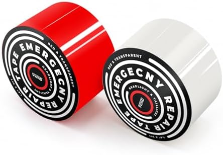 VViViD Headlight & Taillight Adhesive Repair Tape Red and Transparent 2-Roll Pack (1.8" x 7ft)