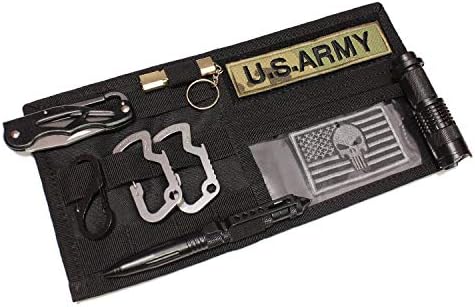 WYNEX Car Sun Visor Organizer with MOLLE Panel | Universal Car Storage Pouch, Compatible Sedan, Suvs, and Vans | for Small Tools, Glasses & Documents