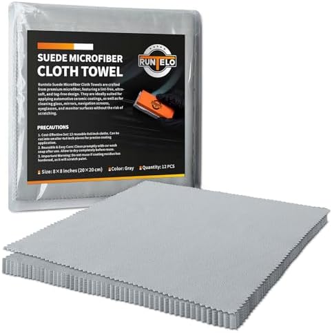 Suede Microfiber Cloths for Ceramic Coating Application, 12PCS