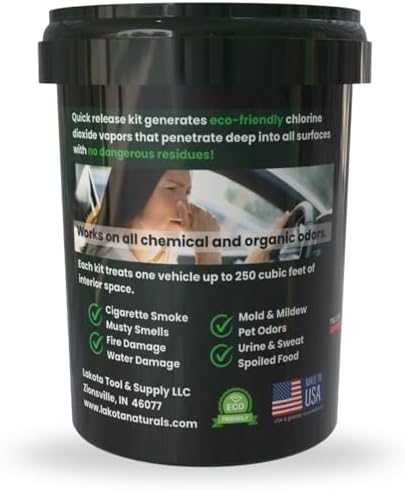 Chlorine Dioxide Fogger Deodorizing Kit, Car Bomb Odor Eliminator, Smoke Smell Remover For Car, Scent Bomb Air Freshener & Deodorizer. Easy to Use Kit Eliminates All Kinds of Odors!