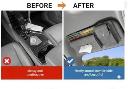 Multifunctional Car Visor Organizer (Suede leather - Gray)