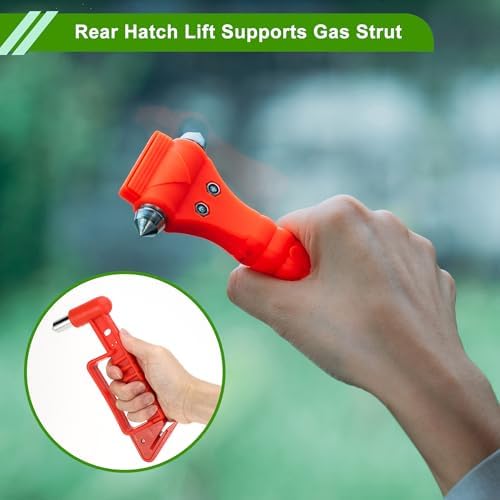 1 Pc Universal Car Safety Hammer Glass Breaker Urgent Escape Tools Black Red 40CR PP