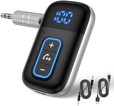 3.5mm Aux Bluetooth Car Adapter, Wireless Audio Receiver for Car/Speaker