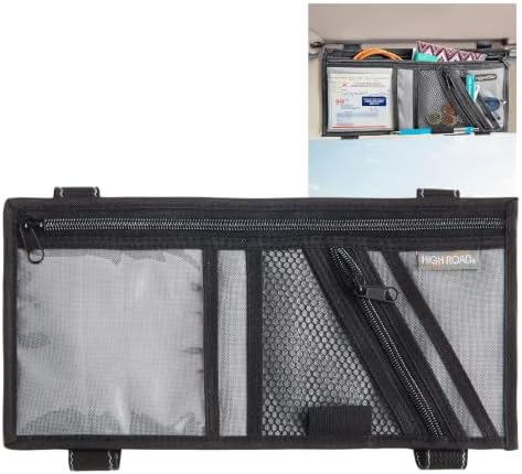 High Road Car Visor Organizer and Sun Visor Document Holder with Pockets