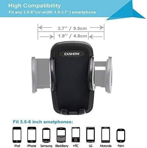 Portable Electronic Device Mount, Black, Compatible with iPhone 11 Pro Max/11/XS Max/XS/XR/X/8 Plus/8/7 Plus/7/6S Plus/6S/SE