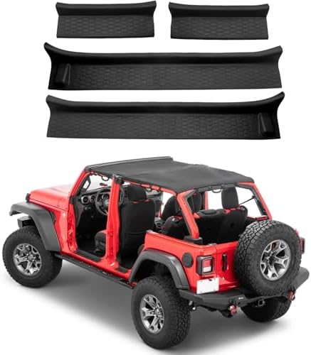 Door Sill Guards Kit for Jeep Wrangler JL/Gladiator 2018-2026(4 Pcs Set)