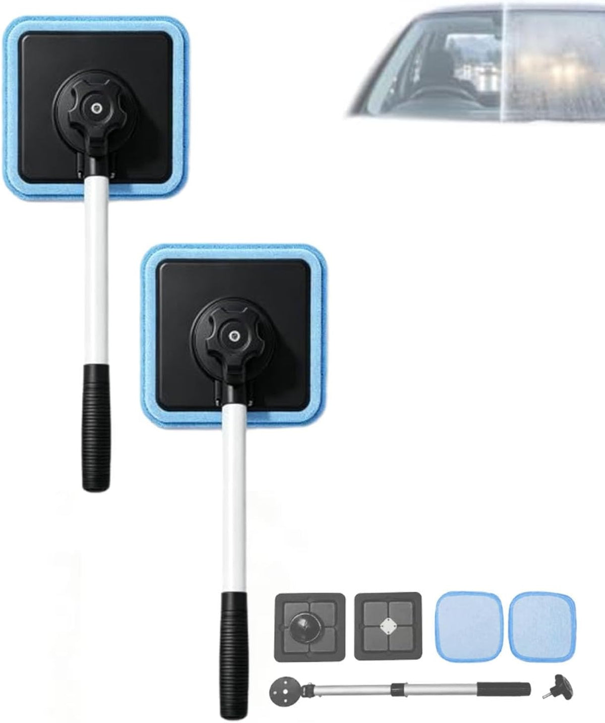 Dual Magnetic Car Windshield Cleaner,Auto Glass Cleaning Kit,1pcs