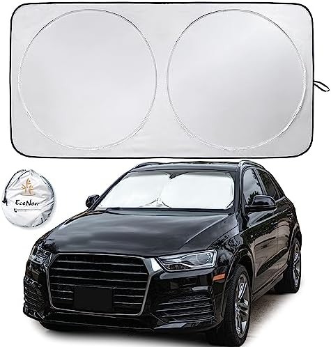 EcoNour Car Sun Shade for Windshield, Foldable Front Window Cover