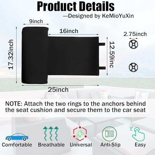 Car Seat Extender - Leg Rest Pad Cushion Extender, Universal Extension Support for Long Drivers 25.6 * 17.72 * 5.12inch