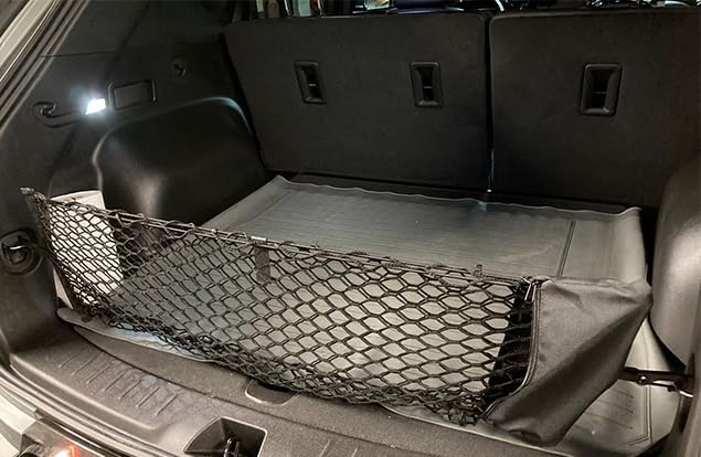 Rear Trunk Organizer Cargo Net for Cadillac XT5 2017-2026 – Envelope Style Cargo Net for SUV–Premium Mesh Elastic Car Trunk Organizer Vehicle Carrier Storage–Compatible with Caddy XT5