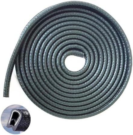 Edge Trim Black Small, Flexible PVC Edge Protector,Rubber U Channel Edge Trim,Fits Edge 1/16 to 1/8 Inch (65FT)