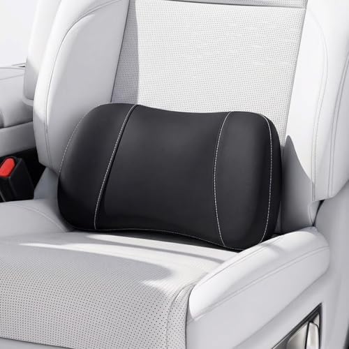 Car Lumbar Support Pillow for Driving, 2-in-1 Seat Cushion | Ergonomic Memory Foam for Driving Comfort, Improves Posture, Breathable Fabric, Fits Cars, Trucks & Office Chairs