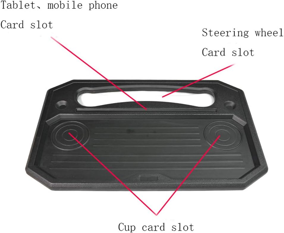 CYDZSW Car Steering Wheel Tray for Eating Food,Steering Wheels Desk Road Trip Essentials for Adults,Car Table Food Trays Organization,Cars Cool Interior Gadgets Accessories(Black)